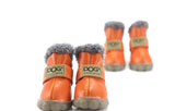 Fashion anti-slip leather cotton waterproof pet boots (For small to medium sized pets)