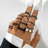 Gothic Punk Ring Set