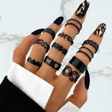 Gothic Punk Ring Set