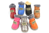 Fashion anti-slip leather cotton waterproof pet boots (For small to medium sized pets)