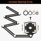 Universal Angle Measuring Ruler, with Tile Hole Locator