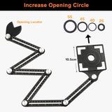 Universal Angle Measuring Ruler, with Tile Hole Locator