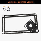 Universal Angle Measuring Ruler, with Tile Hole Locator