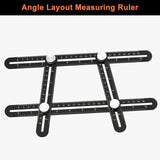 Universal Angle Measuring Ruler, with Tile Hole Locator