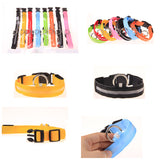 Nylon LED glowing pet collar for night safety