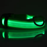 Nylon LED glowing pet collar for night safety