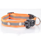 Glowing stripped pattern LED pet collar for night safety