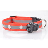 Glowing stripped pattern LED pet collar for night safety