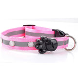 Glowing stripped pattern LED pet collar for night safety