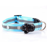 Glowing stripped pattern LED pet collar for night safety