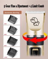 Creamy Gold wireless electric ultra-low noise pet trimmer