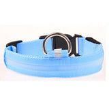 Nylon LED glowing pet collar for night safety