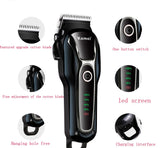 LED screen wireless electric pet hair trimmer (w/patented blade shape)